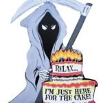 Relax I'm Just Here for The Cake Halloween Balloons, Halloween Large Balloon, Halloween Decoration, Halloween Party Supply Halloween Party Decoration Supplies