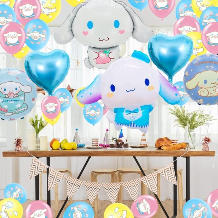 MPS MY PARTY SUPPLIERS® Set of 5 Cute dog shaped foil balloon with big ears, Cartoon character foil balloon birthday, Star balloons, Cartoon theme birthday supplies, Foil balloons decoration ideas - Image 8