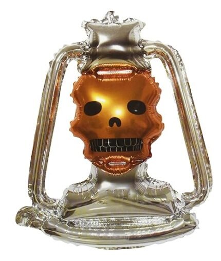 MPS MY PARTY SUPPLIERSĀ® 1pc Self-Standing Skull Lantern Halloween Foil Balloons Giant Scary Hallo ween Character Ghost, Pumpkin, Skeleton Balloons Halloween Party Floor Decoration ideas