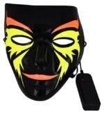 Halloween Party Mask LED Scary Flash Mask EL Line Light Mask Cosplay Mask Party Clothing Mask Supplies Multi-Color Optional