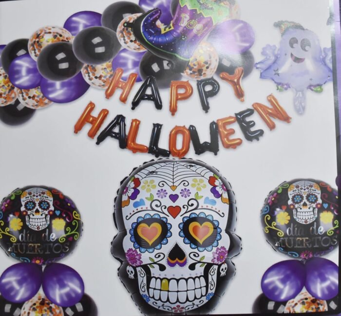 Jagmag® Dead Man Halloween Balloon Arch Garland Kit, Halloween Decoration Balloon Set,Spider Aluminum Balloons, Halloween Party, Decoration, Photography Background - Image 1