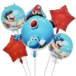 MPS MY PARTY SUPPLIERS® Super Mario Birthday Party Supplies Mario Bros. Aluminum Foil Balloons, Children Birthday Party Supplies, Video Game Mario Party Decorations