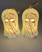 Pack of 2 Halloween Decorations Halloween Skeleton LED Hanging Ghostly Shadow Light Candle Home Decorative Accessories Flash ELD Lamps for Halloween Party Decorations, Tree Decortaion
