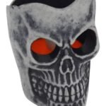 MY PARTY SUPPLIERS 2 pcs Halloween Skull Glowing Candle, Night Light Battery Operated Flameless Candles Tea Light Candle, Fake Candles for Christmas Halloween Pumpkin Decorations