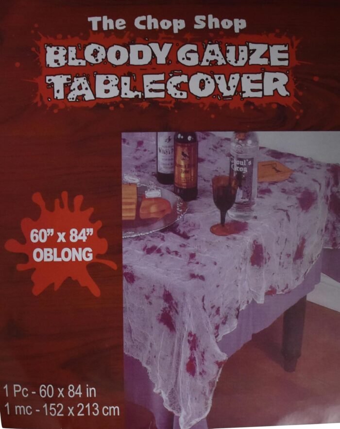 Bloody Gauze Table Cover, Multi Color, Halloween Table Decor, Blood Table Cover (152 * 213 cm) - Image 2