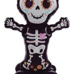MPS MY PARTY SUPPLIERS® 1pc Self-Standing Skeleton Halloween Foil Balloons Giant Scary Hallo ween Character Ghost, Pumpkin, Skeleton Balloons Halloween Party Floor Decoration ideas