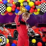 MPS MY PARTY SUPPLIERS® 1pack Racing bike theme 79pcs balloon kit for Race car party decorations Transport vehicle truck theme Racing bike motorcycle car foil balloons Checked Racing Balloons - Image 7