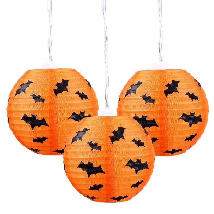 Halloween LED Paper Lantern/LED Halloween Party Decoration Lantern - Set of 3 (Random Prints) - Image 2