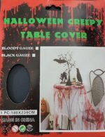Bloody Creepy Cloth Spooky Halloween Party Gauze Hanger Decorations for Haunted Houses, Doorways Entryways, Windows and Table Cover - Image 5