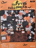 Halloween Balloons Decoration Kits Orange Black White Latex Balloon Horror Eyes Balloons for Halloween Theme Background Decorations, Halloween Balloons - Image 2