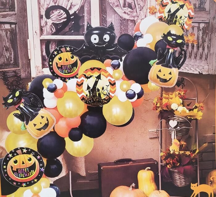 Halloween Balloon Arc ,Halloween Decorations Item Balloons Garland Kit - Spooky Balloon Decoration Set for Halloween Party Decorations Supplies , Halloween Decoration - Image 1