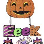 Halloween eek Punpkin Decoration,Halloween Pumpkin Ornament, Halloween Hanging Decorations,Halloween Decoration Trick or Treat Theme, Jack o Lantern Decoration