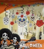 My Party Suppliers Halloween Swirl/Dangler for Decoration -Set of 12