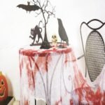 Bloody Creepy Cloth Spooky Halloween Party Gauze Hanger Decorations for Haunted Houses, Doorways Entryways, Windows and Table Cover