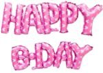 MPS MY PARTY SUPPLIERS®9Pcs Pink Mouse Theme Happy Birthday Pink Dotted, Cake with Candle Foil Balloons Birthday Party Celebration Happy Birthday for His/ Her Birthday Combo, Cartoon Face Foil Balloons - Image 6