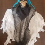 Halloween Decoration Hanging Witch Skull Animated Halloween Props / Sound and Light Hanging Ghost / Light and Sound Halloween Party Decoration Scary Haunted Hanging Ghost Witch Halloween Party / Halloween Party Decoration Sound , Light Creepy Scary Animated Skeleton Hanging Ghost ( 1pcs)
