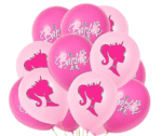 MPS My Party Suppliers 10pcs Barbie Theme latex Balloons for Birthday Decoration, Princess Theme Party, Balloons for girls Party Decoration, Cartoon latex Balloon, Barbie doll Princess balloons
