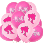 MPS My Party Suppliers 10pcs Barbie Theme latex Balloons for Birthday Decoration, Princess Theme Party, Balloons for girls Party Decoration, Cartoon latex Balloon, Barbie doll Princess balloons