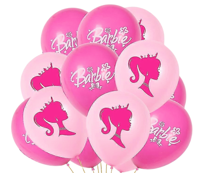 MPS My Party Suppliers 10pcs Barbie Theme latex Balloons for Birthday Decoration, Princess Theme Party, Balloons for girls Party Decoration, Cartoon latex Balloon, Barbie doll Princess balloons - Image 1
