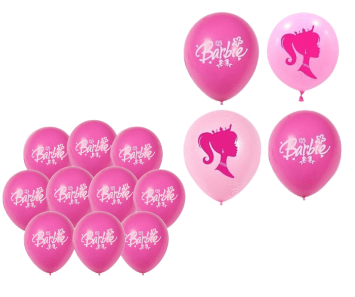 MPS My Party Suppliers 10pcs Barbie Theme latex Balloons for Birthday Decoration, Princess Theme Party, Balloons for girls Party Decoration, Cartoon latex Balloon, Barbie doll Princess balloons - Image 4