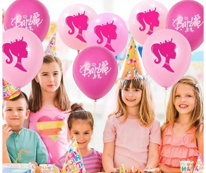 MPS My Party Suppliers 10pcs Barbie Theme latex Balloons for Birthday Decoration, Princess Theme Party, Balloons for girls Party Decoration, Cartoon latex Balloon, Barbie doll Princess balloons - Image 5