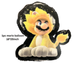 MPS My Party Suppliers Set of 5 Super Mario Foil Balloon, yellow lion mario balloon, Game Theme Party, Balloons for kids Party, Cartoon Foil Balloon, mario round balloons, red star balloons - Image 6
