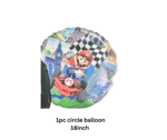 MPS My Party Suppliers Set of 5 Super Mario Foil Balloon, yellow lion mario balloon, Game Theme Party, Balloons for kids Party, Cartoon Foil Balloon, mario round balloons, red star balloons - Image 3