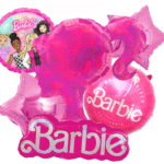 MPS My Party Suppliers Set of 6 Barbie Theme Foil Balloon for Birthday Decoration, Princess Theme, Balloons girls Party, Barbie Balloon Set for girls, Barbie doll Princess balloon, barbie pink balloon
