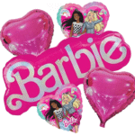 MPS MY PARTY SUPPLIERS® Set of 5 Barbie Theme Foil Balloons, Princess Theme Party, Balloon girls Party Decoration, Barbie Balloon Set for girls, Barbie doll Princess balloon, princess theme decoration