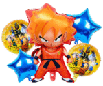 MPS MY PARTY SUPPLIERSĀ® Set of 5 Goku Dragon Ball Z Foil Balloons kit for Birthday Decoration, Superhero Theme Party Item, Balloons for kids Party With Blue Star balloon, Anime Cartoon Foil Balloon