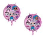 MPS MY PARTY SUPPLIERSĀ® Set of 5 lol surprise doll foil balloons for decoration, cartoon princess doll theme balloons, lol doll balloon garland, doll balloons for Girls Party - Image 3