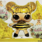 MPS MY PARTY SUPPLIERS® Set of 5 lol surprise doll foil balloons for decoration, cartoon princess doll theme balloons, lol doll balloon garland, doll balloons for Girls Party
