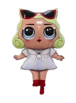 MPS MY PARTY SUPPLIERS® Set of 5 lol surprise doll foil balloons for decoration, cartoon princess doll theme balloons, lol doll balloon garland, doll balloons for Girls Party - Image 4