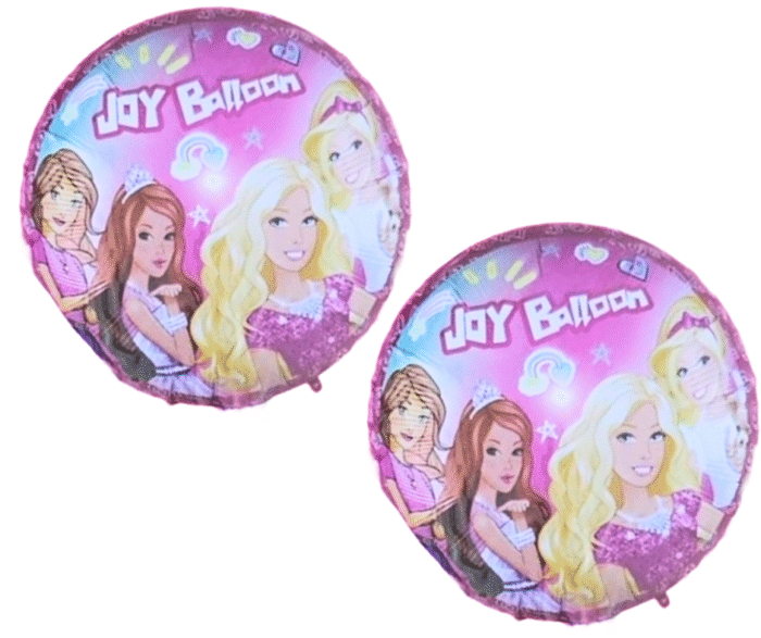 MPS MY PARTY SUPPLIERS® Set of 5 Barbie Theme Foil Balloons for Birthday Decoration, Princess Theme, Balloons for girls Party Decoration, Cartoon Balloon, Barbie doll Princess balloons, heart balloon - Image 7