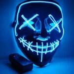 Halloween Party Mask LED Scary Flash Mask EL Line Light Mask Cosplay Mask Party Clothing Mask Supplies Multi-Color Optional