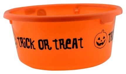 MPS My Party Suppliers Halloween Trick or Treat Pumpkin Bucket Lantern led Halloween Pumpkin Candy Basket Bucket Child Trick or Treat Big Candy Bag Home Halloween Party Tree Light Decor (Orange)