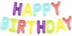 MPS MY PARTY SUPPLIERS® 1Pc Happy Birthday Letter Foil Balloon Happy Birthday Balloon Banner with Ribbon Straw, 16 Inch Alphabet Letters balloons for Wall Backdrop Birthday Decor ideas - Image 4
