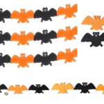 MPS My Party Suppliers Happy Halloween Bat Banner, Halloween Banner Garland, Bat Decoration for Halloween, Halloween Hanging Decor, Bat Decoration Items, Halloween Decoration Supplies