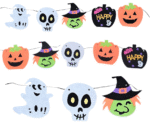 MPS My Party Suppliers 1 PCS Happy Halloween Felt Hanging, Skeleton Felt Hanging, Hanging Decoration for Halloween, Hangings for Home Wall Door Window Decorations, Pumpkin Decor Items