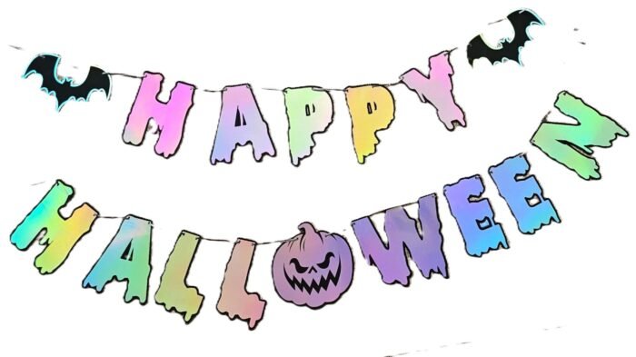 MPS My Party Suppliers Happy Halloween Holographic Letter Banner, Halloween Banner Garland, Banner Decoration for Halloween, Halloween Paper Hanging, Halloween Hanging Decoration, Halloween Banner - Image 7