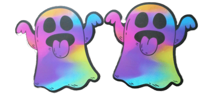 MPS My Party Suppliers 1pc Happy Halloween Holographic Ghost Banner, Halloween Ghost Garland, Banner Decoration for Halloween, Halloween Paper Hanging, Halloween Hanging Decoration, Halloween Banner - Image 2