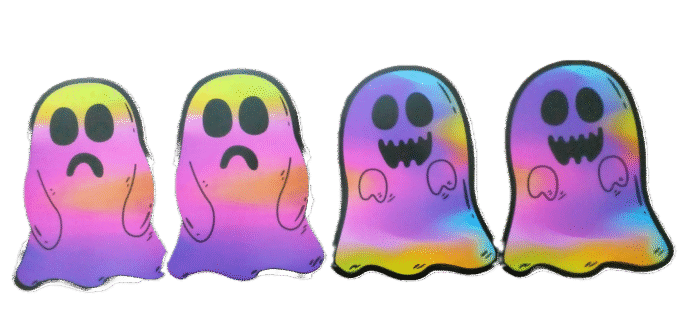 MPS My Party Suppliers 1pc Happy Halloween Holographic Ghost Banner, Halloween Ghost Garland, Banner Decoration for Halloween, Halloween Paper Hanging, Halloween Hanging Decoration, Halloween Banner - Image 3