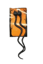 MPS My Party Suppliers 2pcs Halloween Fake Snakes Decoration Look Real, Halloween Snakes, Black Realistic Snakes, Horror Decor for Halloween, Reptiles Snakes Toy Set, Halloween Decoration Scary Items - Image 4