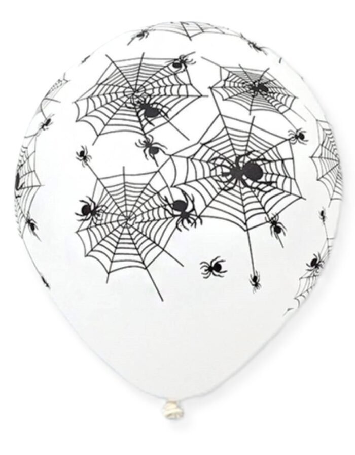 MPS My Party Suppliers Set of 10 Halloween Spider web Print Latex Balloons Decoration, Spider Ghost Party Decoration, Spider balloon, Spider web decor for Halloween, Foil Balloon Decor for Halloween - Image 5