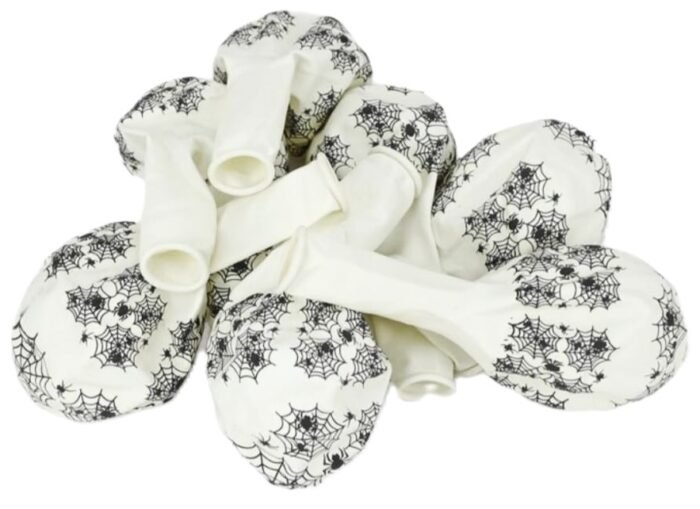 MPS My Party Suppliers Set of 10 Halloween Spider web Print Latex Balloons Decoration, Spider Ghost Party Decoration, Spider balloon, Spider web decor for Halloween, Foil Balloon Decor for Halloween - Image 6