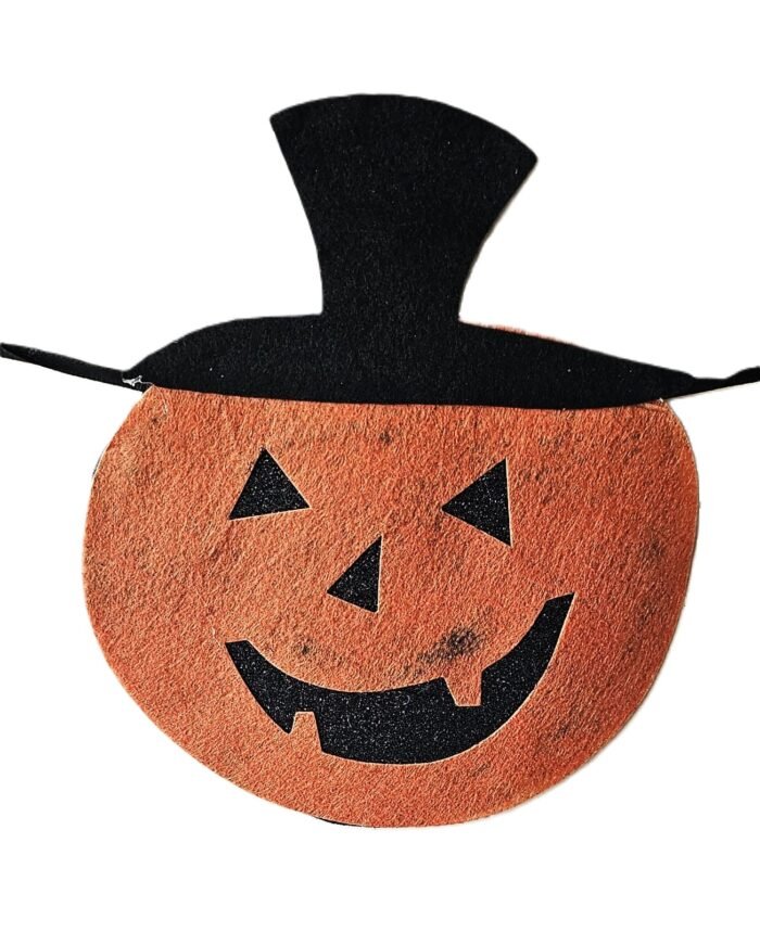 MPS My Party Suppliers Happy Halloween Pumpkin Banner, Halloween Banner Garland, Pumpkin with hat Decoration for Halloween, Halloween Hanging Decor, Pumpkin Decoration Items - Image 2
