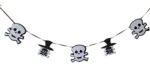 MPS My Party Suppliers Happy Halloween Skull Head Banner, Halloween Banner Garland, Skull Head Decoration for Halloween, Halloween Hanging Decor, Skeleton Decoration Items - Image 4