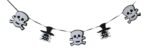 MPS My Party Suppliers Happy Halloween Skull Head Banner, Halloween Banner Garland, Skull Head Decoration for Halloween, Halloween Hanging Decor, Skeleton Decoration Items - Image 3