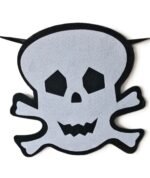 MPS My Party Suppliers Happy Halloween Skull Head Banner, Halloween Banner Garland, Skull Head Decoration for Halloween, Halloween Hanging Decor, Skeleton Decoration Items - Image 5