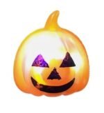 MPS My Party Suppliers Halloween Luminous Ring, Illuminated LED Skull & Pumpkin Ring for Kids, White Skull Head, Orange Pumpkin Ring, Light up Halloween Rings, Halloween Rings, Halloween Decoration - Image 5